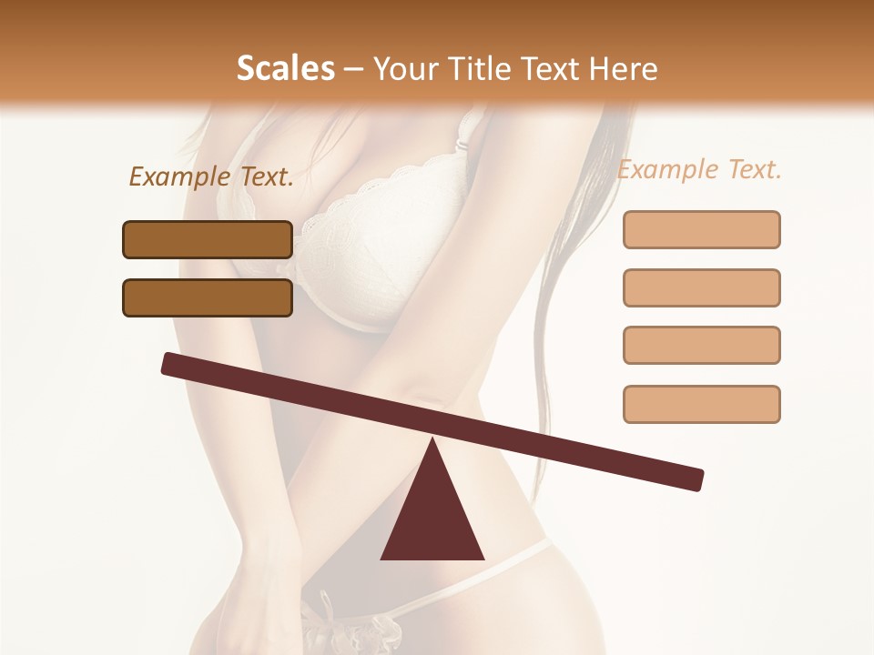 Beautiful Woman Flirting PowerPoint Template