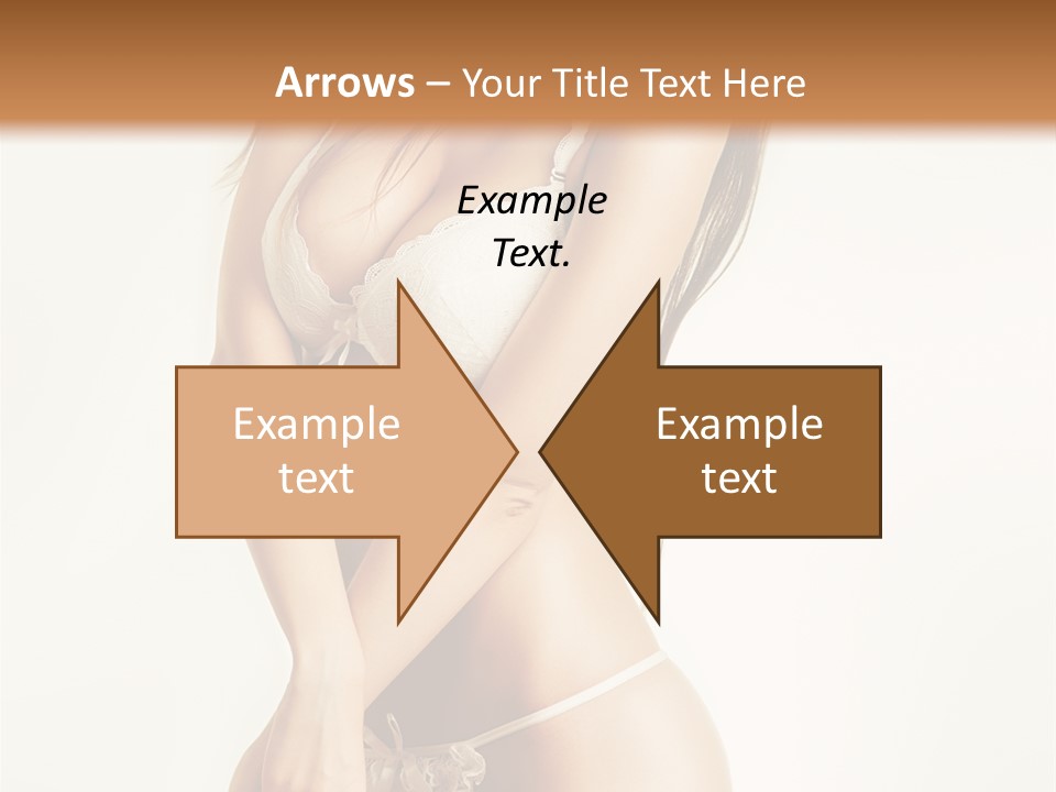 Beautiful Woman Flirting PowerPoint Template