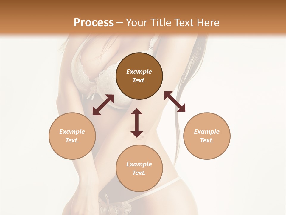 Beautiful Woman Flirting PowerPoint Template
