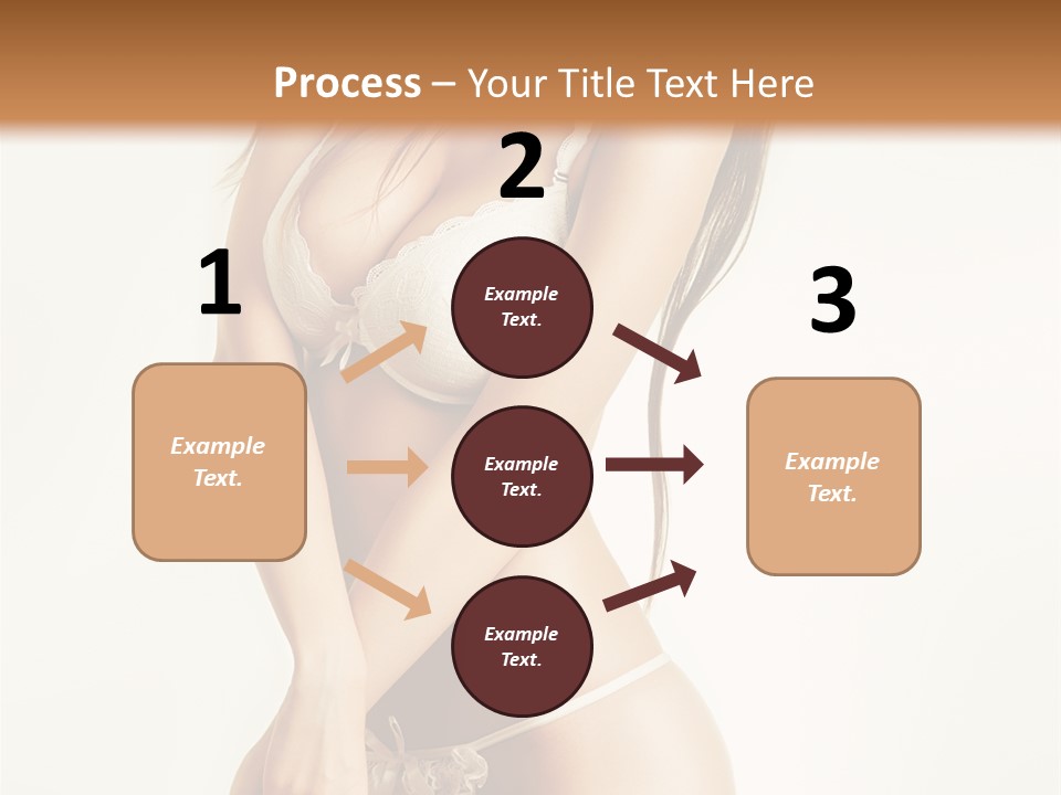 Beautiful Woman Flirting PowerPoint Template