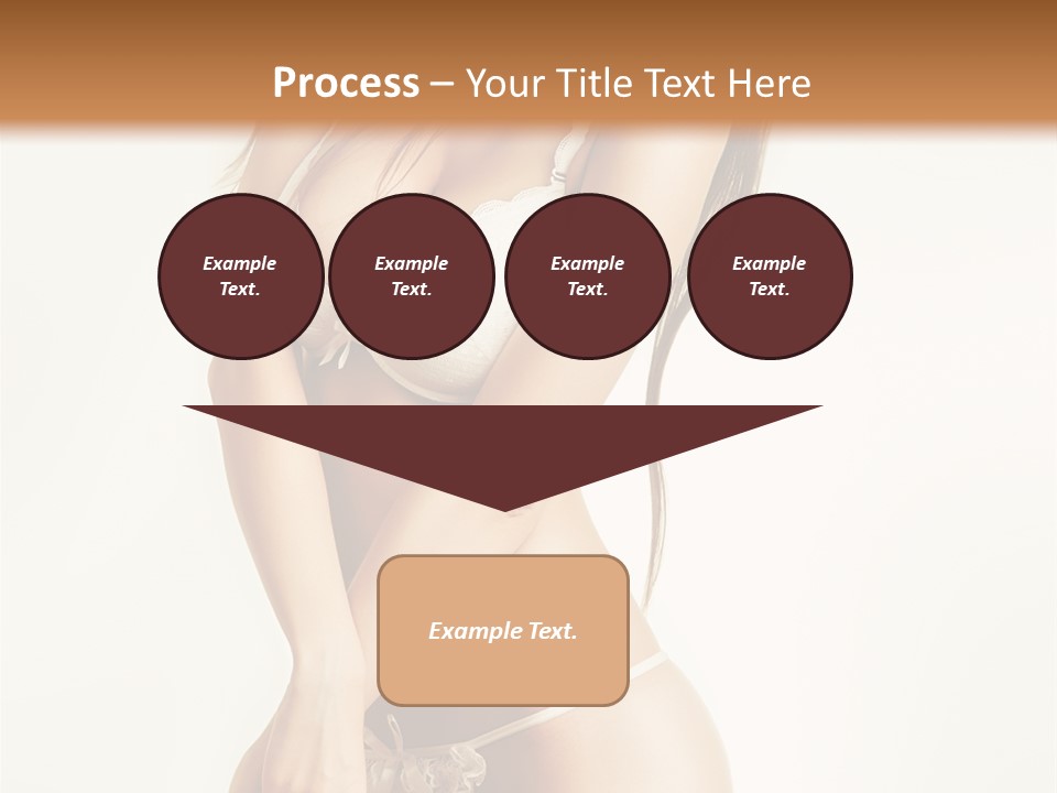 Beautiful Woman Flirting PowerPoint Template
