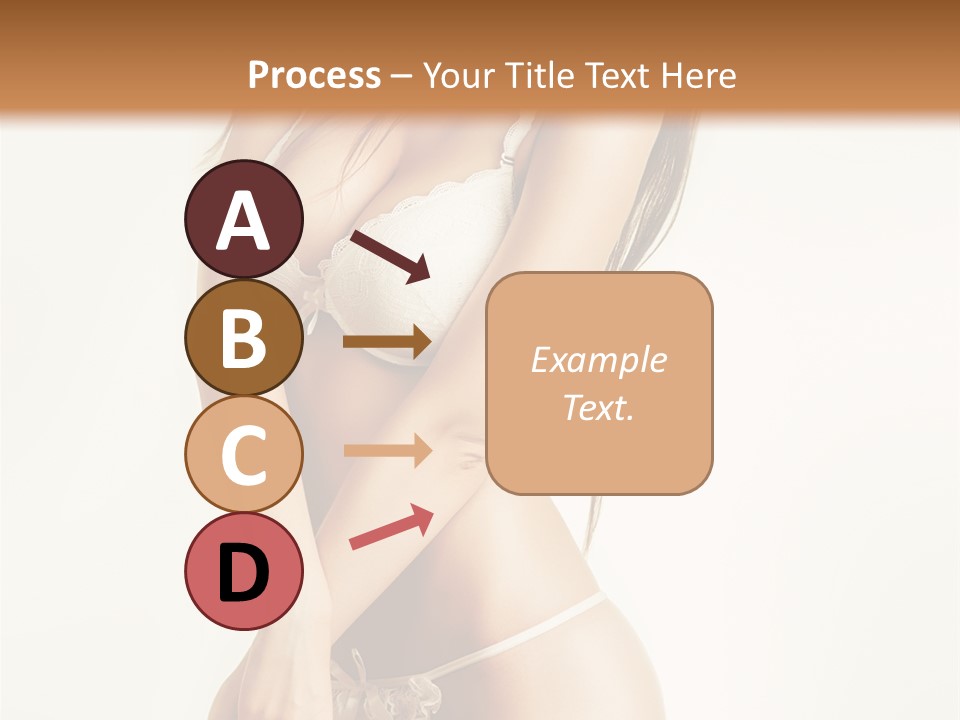 Beautiful Woman Flirting PowerPoint Template