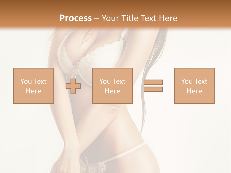 Beautiful Woman Flirting PowerPoint Template