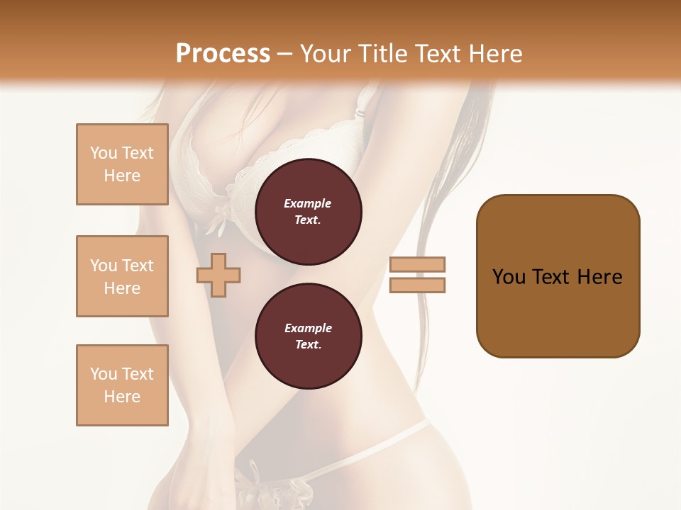Beautiful Woman Flirting PowerPoint Template