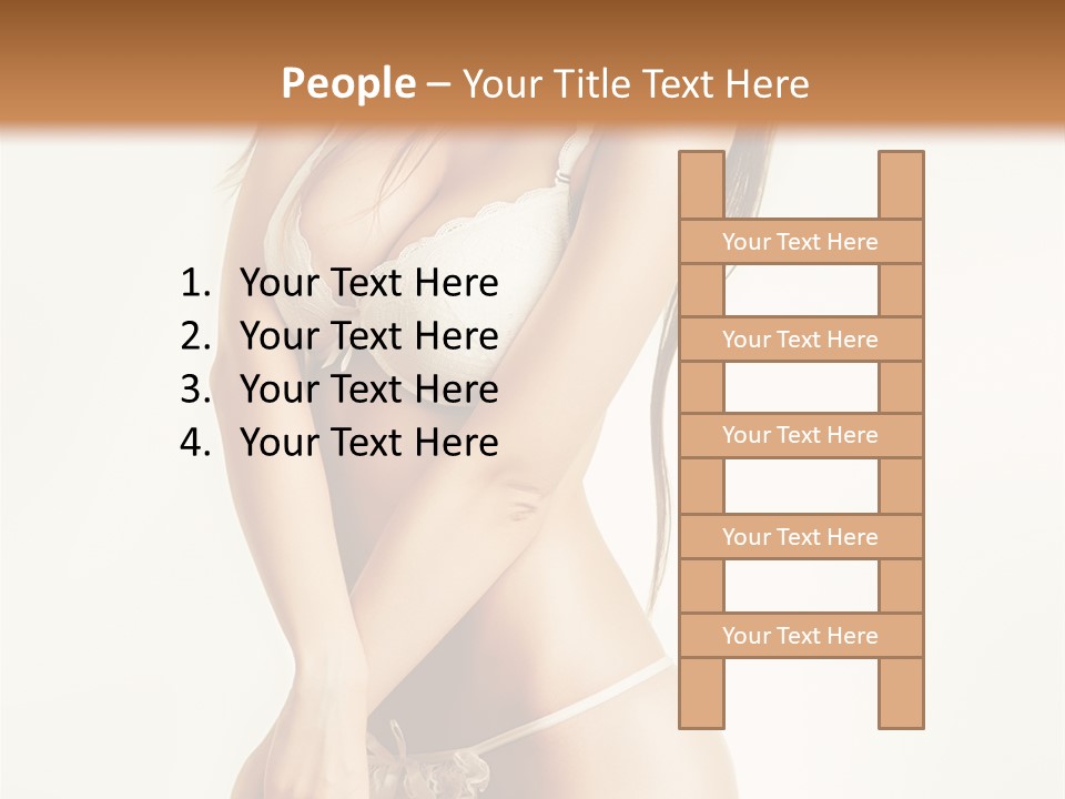 Beautiful Woman Flirting PowerPoint Template