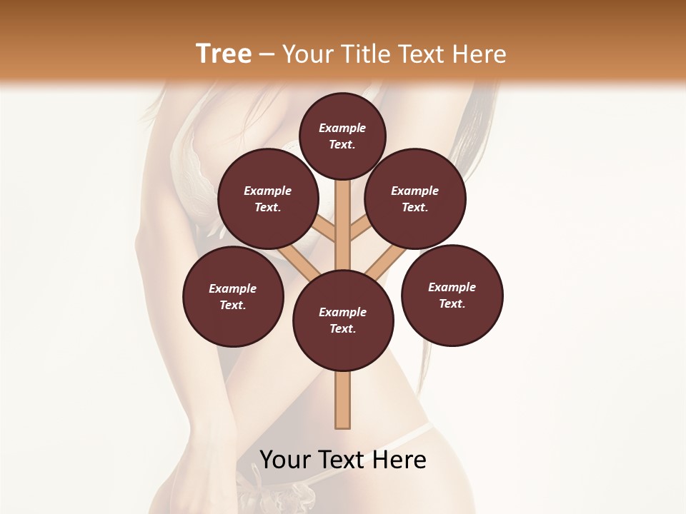 Beautiful Woman Flirting PowerPoint Template