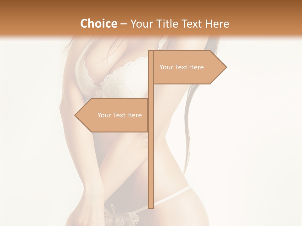 Beautiful Woman Flirting PowerPoint Template