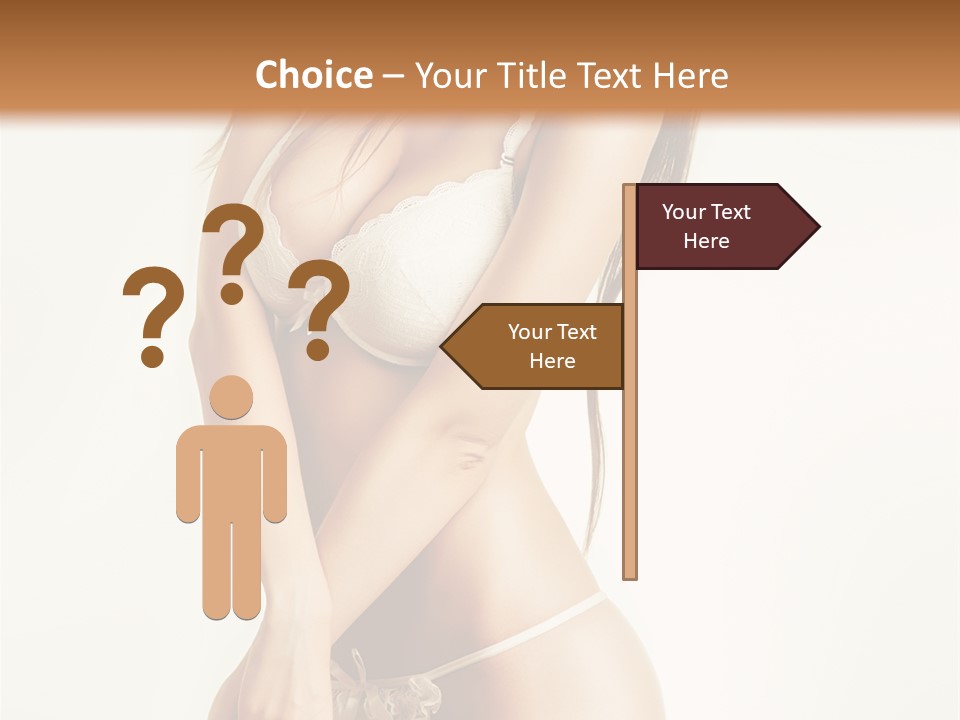 Beautiful Woman Flirting PowerPoint Template