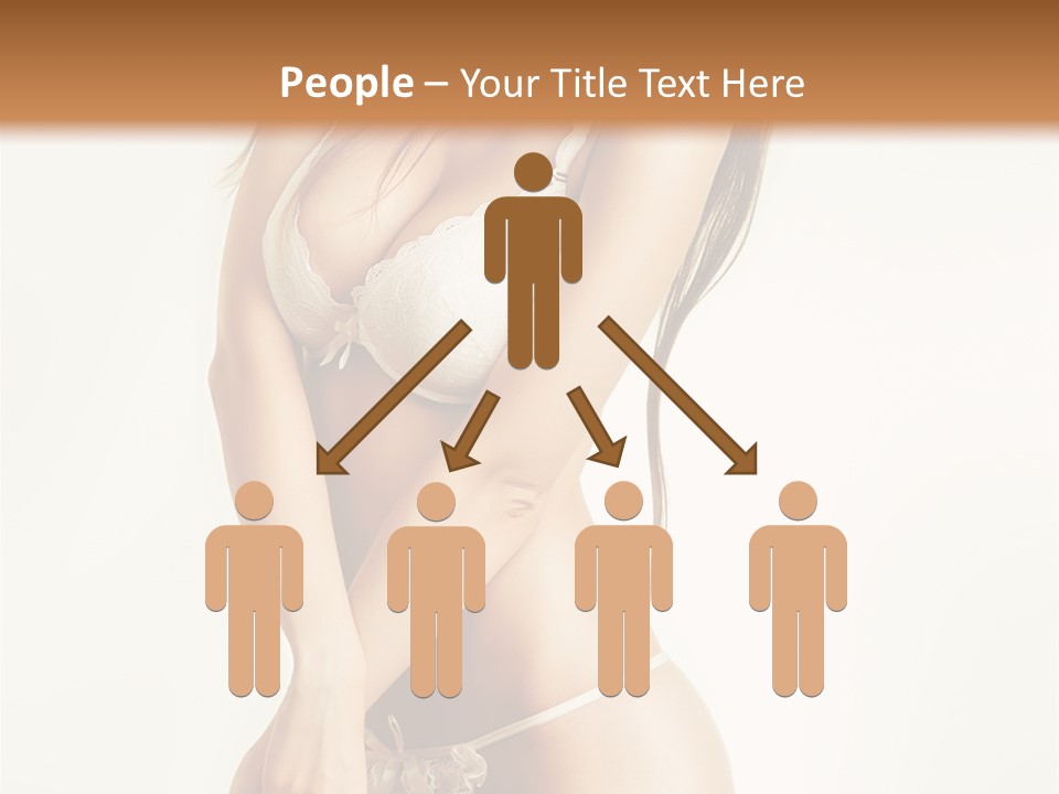 Beautiful Woman Flirting PowerPoint Template