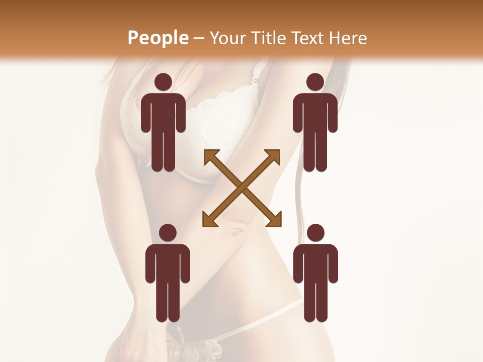 Beautiful Woman Flirting PowerPoint Template