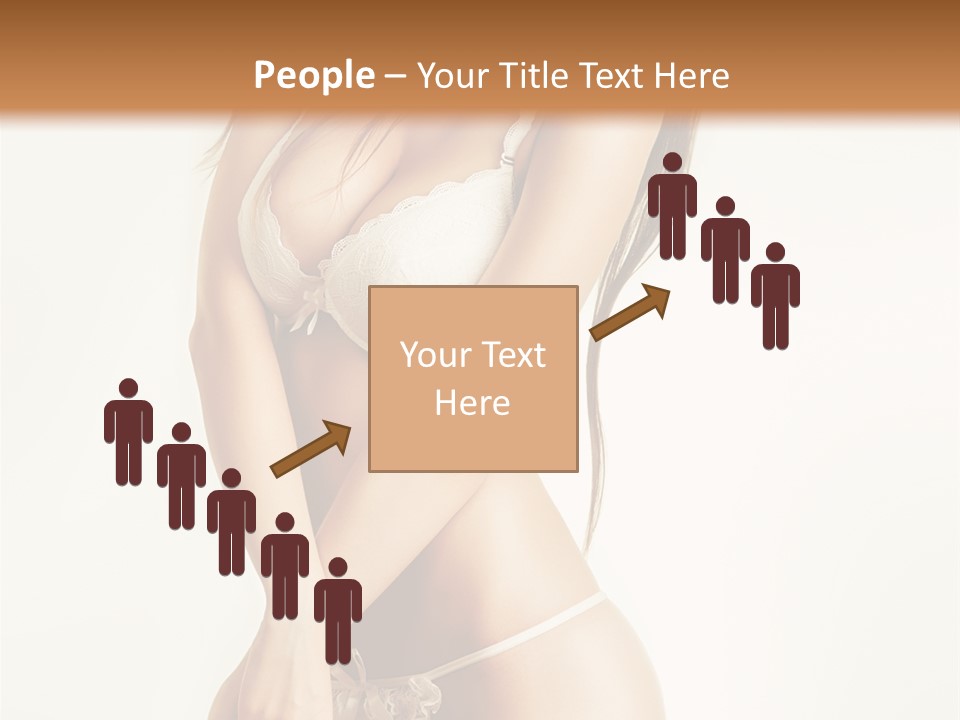 Beautiful Woman Flirting PowerPoint Template
