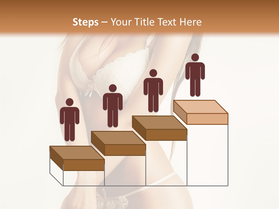 Beautiful Woman Flirting PowerPoint Template