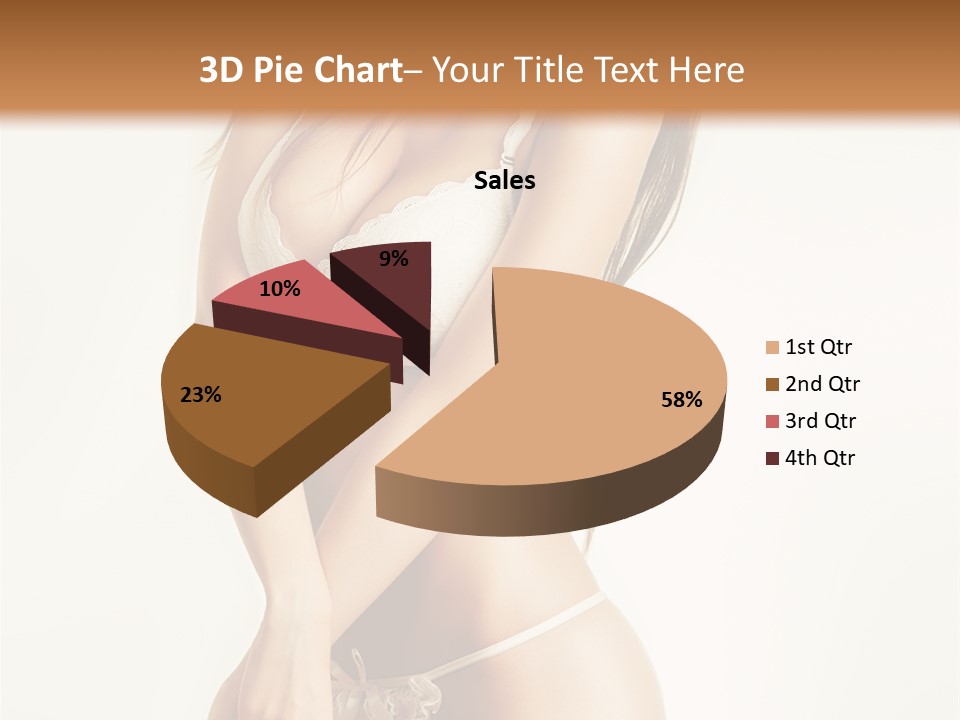 Beautiful Woman Flirting PowerPoint Template