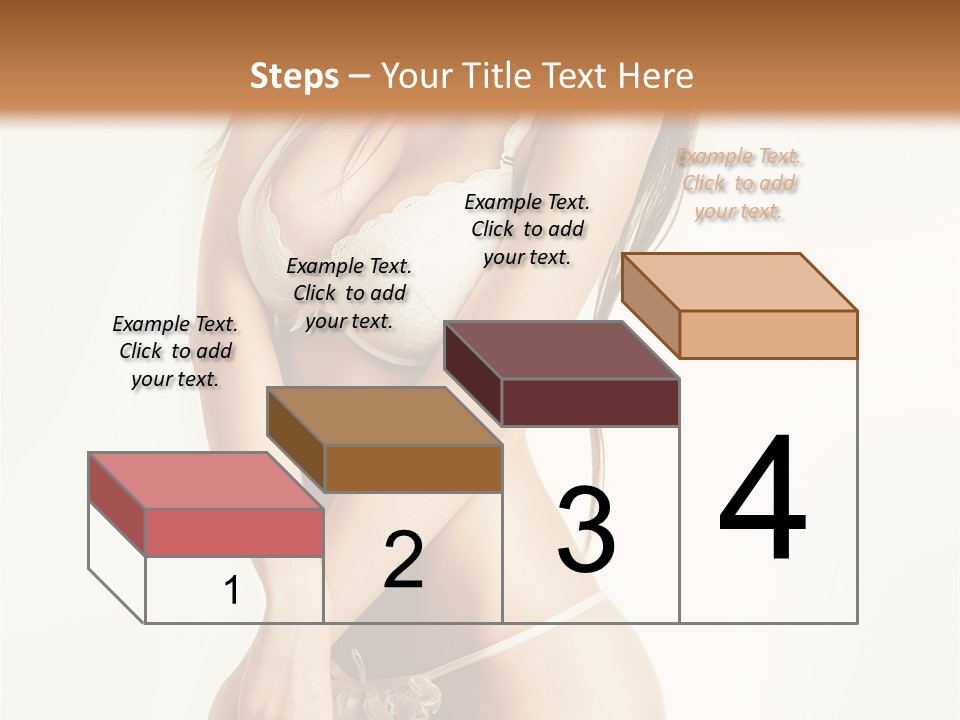 Beautiful Woman Flirting PowerPoint Template