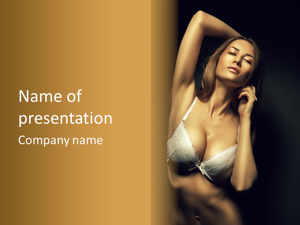 Human Posing Glamour PowerPoint Template