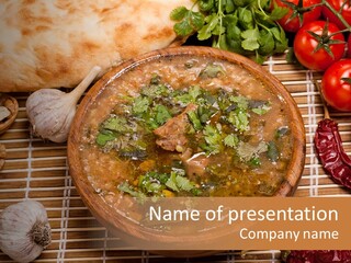 Rice Soup Caucasian PowerPoint Template