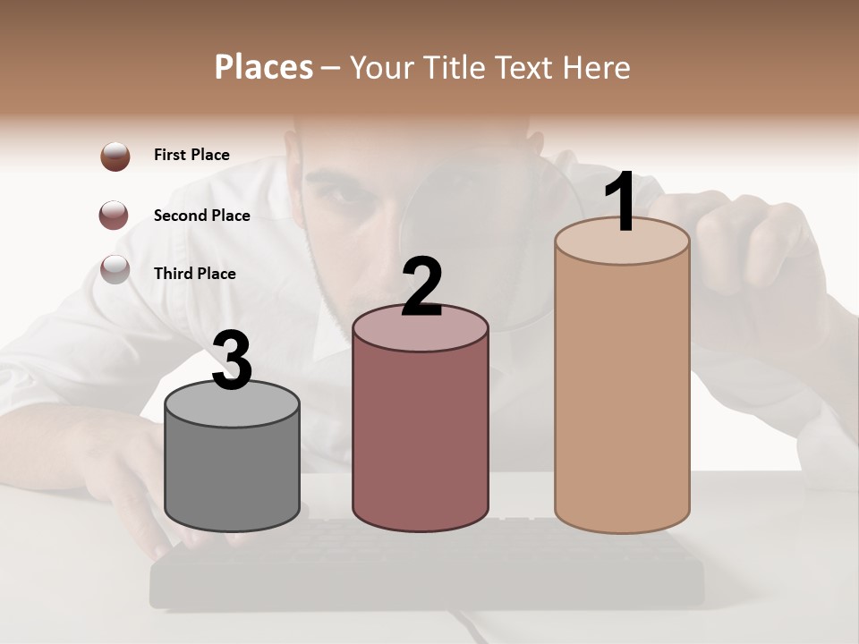 Man Magnification Information PowerPoint Template