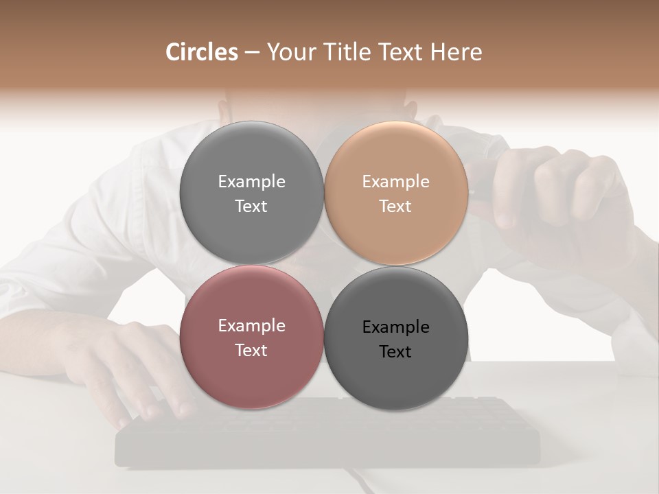 Man Magnification Information PowerPoint Template