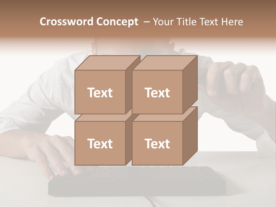 Man Magnification Information PowerPoint Template