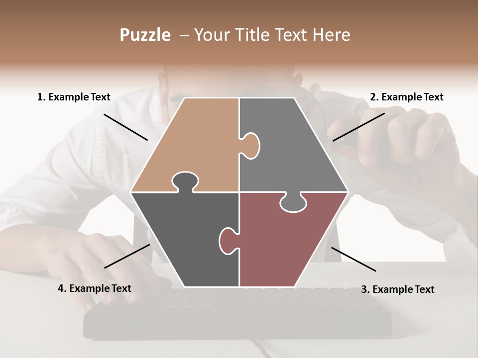 Man Magnification Information PowerPoint Template