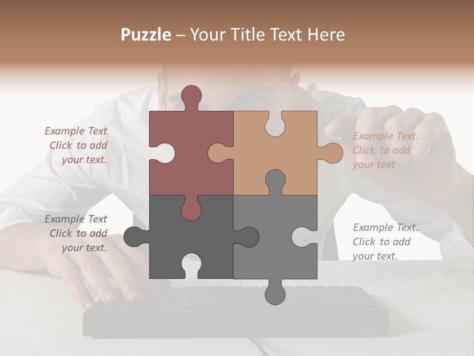 Man Magnification Information PowerPoint Template