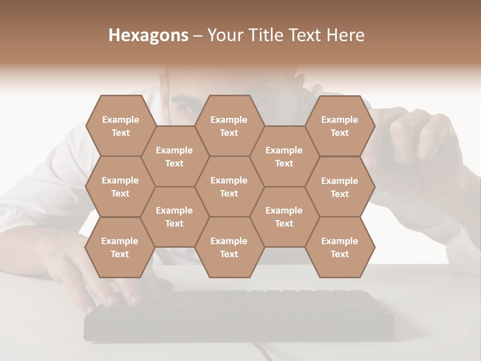 Man Magnification Information PowerPoint Template