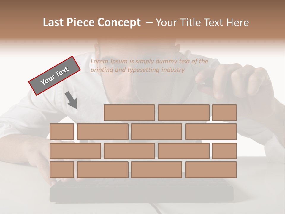 Man Magnification Information PowerPoint Template