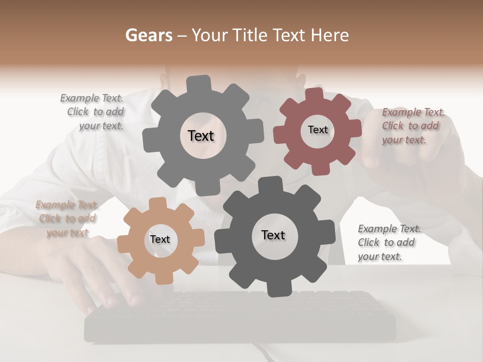 Man Magnification Information PowerPoint Template