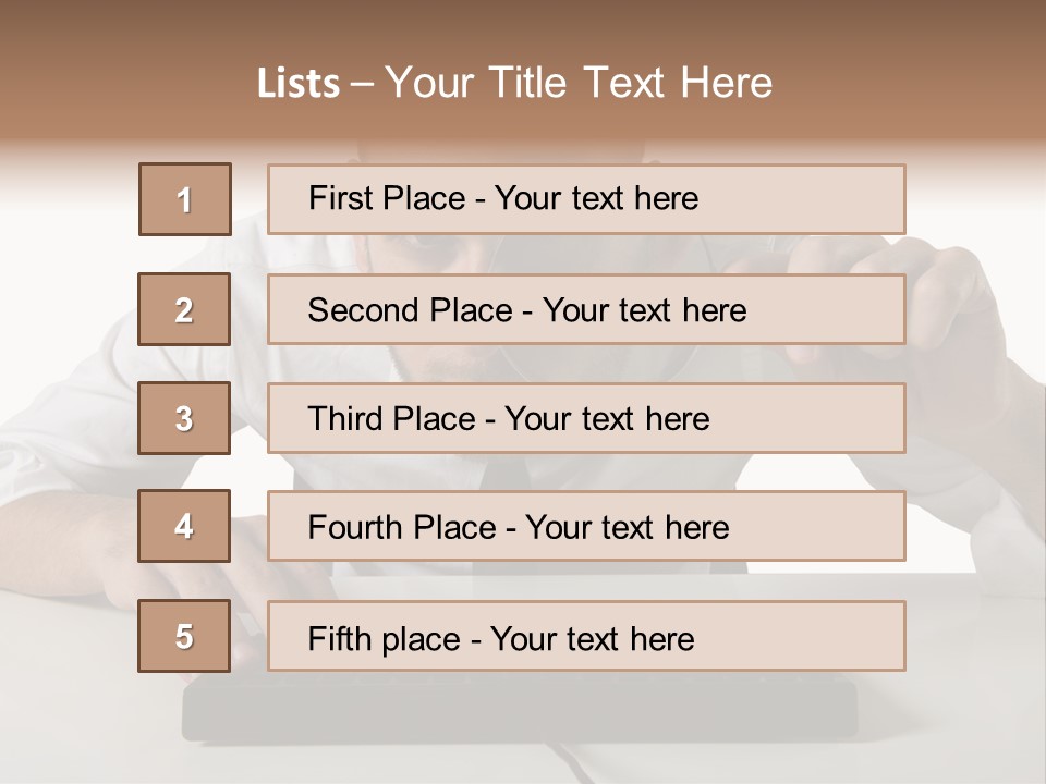 Man Magnification Information PowerPoint Template
