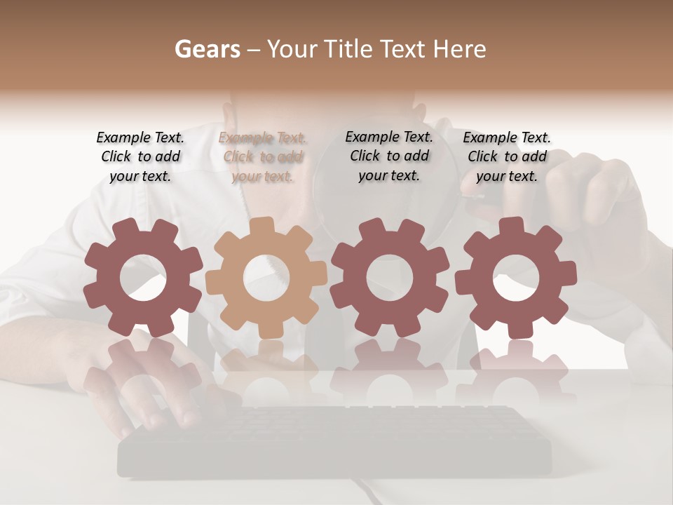 Man Magnification Information PowerPoint Template