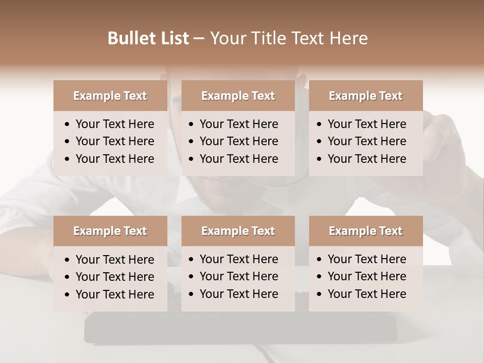 Man Magnification Information PowerPoint Template