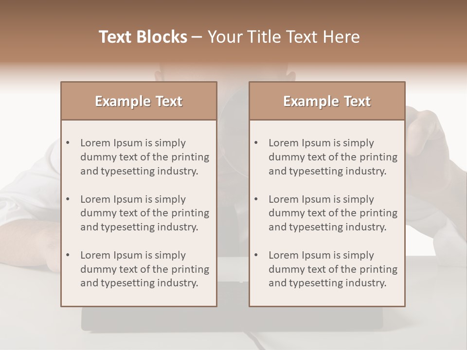 Man Magnification Information PowerPoint Template