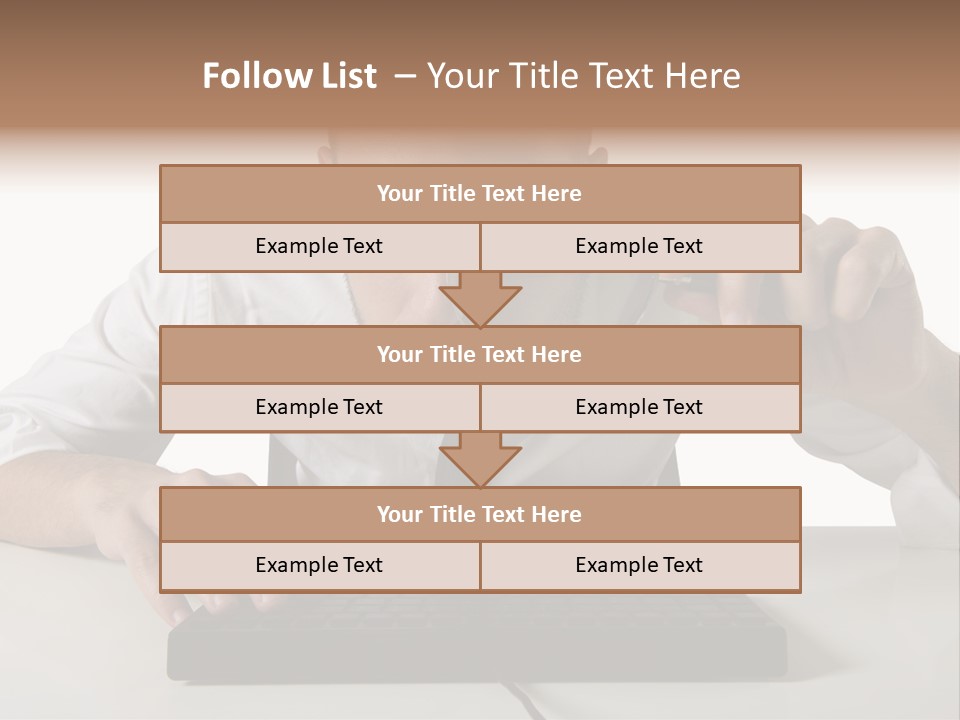 Man Magnification Information PowerPoint Template