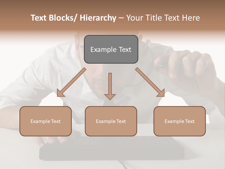 Man Magnification Information PowerPoint Template