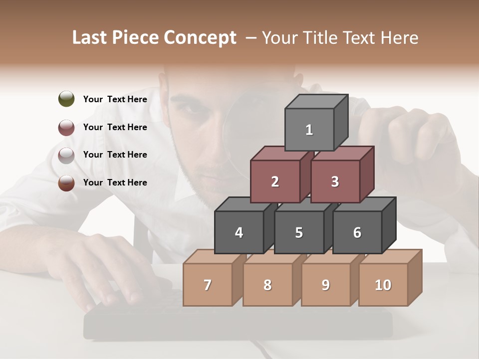 Man Magnification Information PowerPoint Template