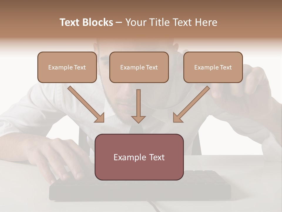 Man Magnification Information PowerPoint Template