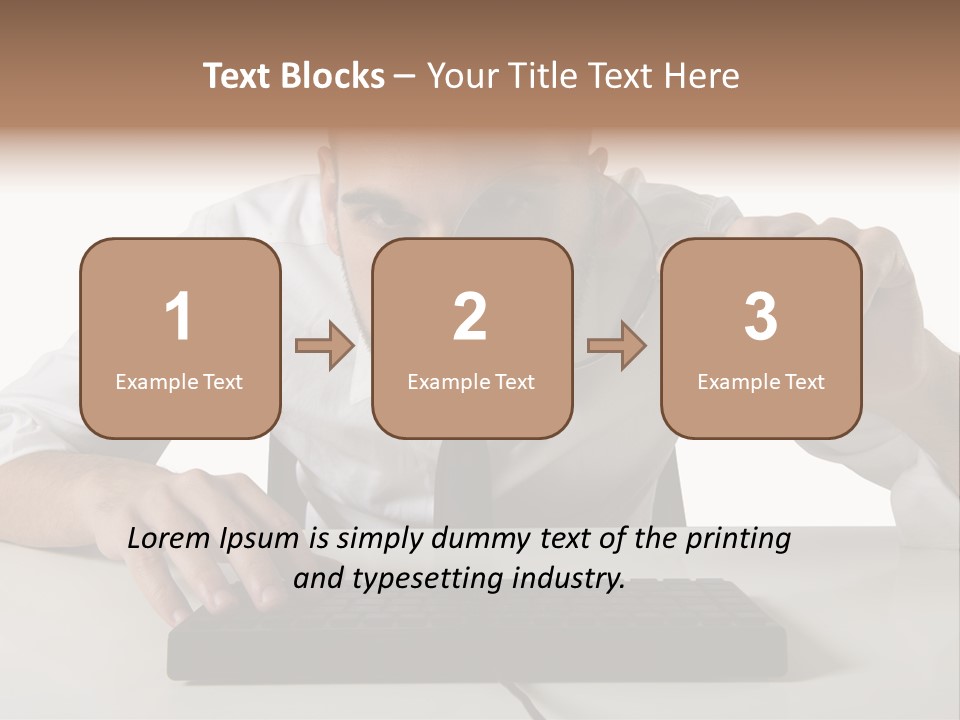 Man Magnification Information PowerPoint Template