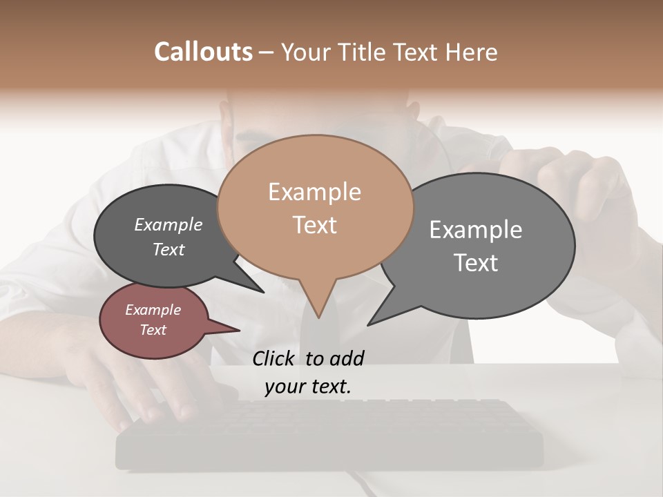 Man Magnification Information PowerPoint Template