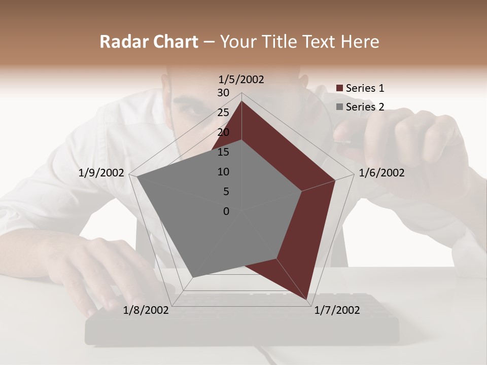 Man Magnification Information PowerPoint Template