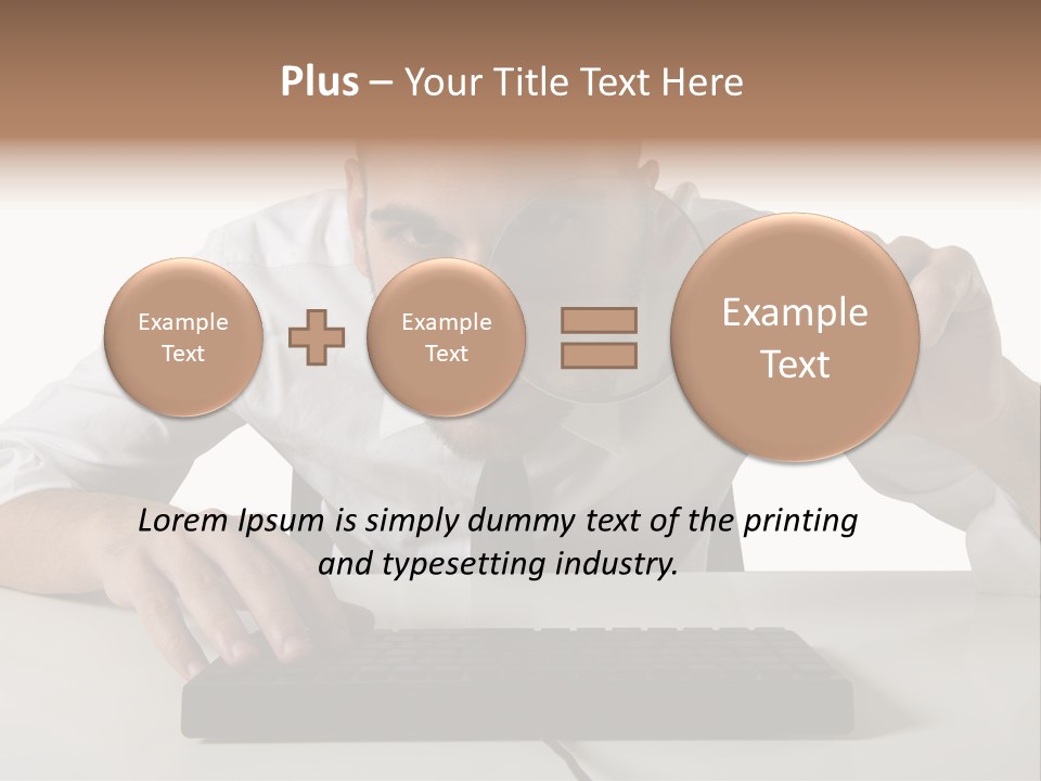 Man Magnification Information PowerPoint Template