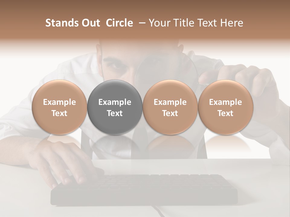 Man Magnification Information PowerPoint Template