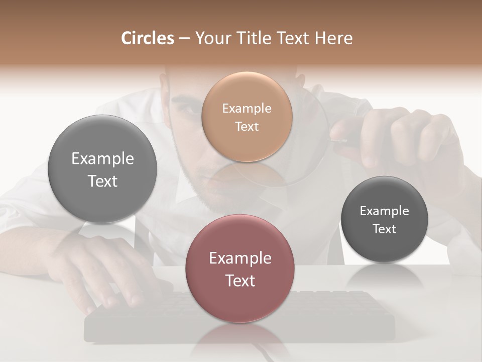 Man Magnification Information PowerPoint Template