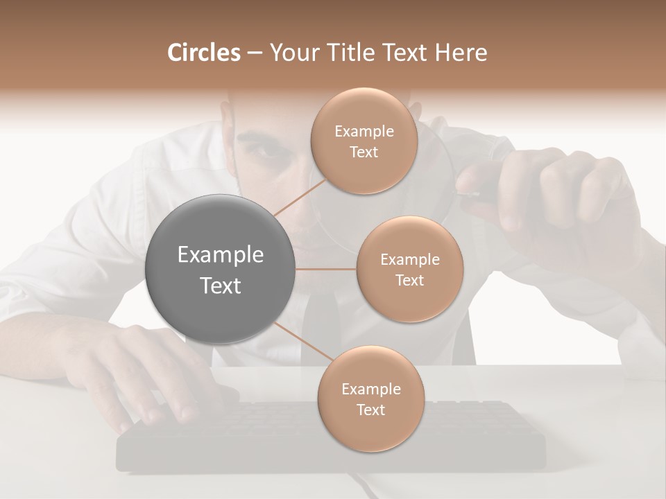 Man Magnification Information PowerPoint Template