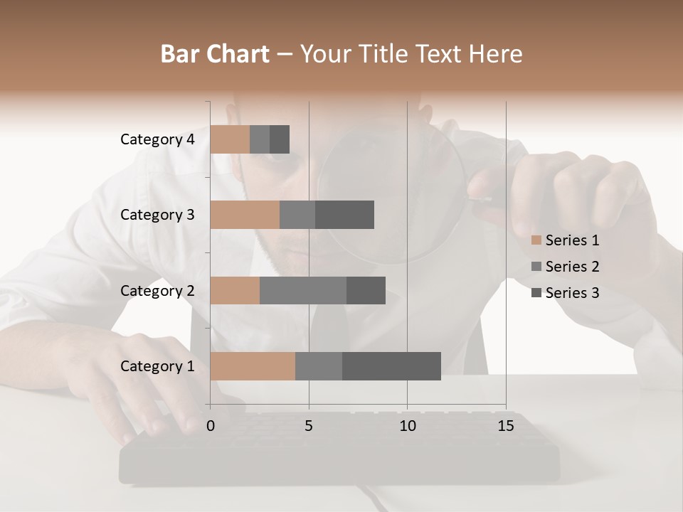 Man Magnification Information PowerPoint Template