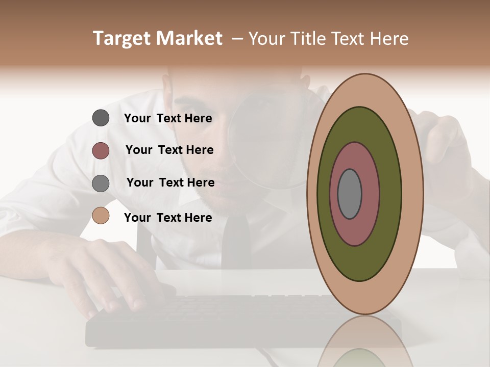 Man Magnification Information PowerPoint Template
