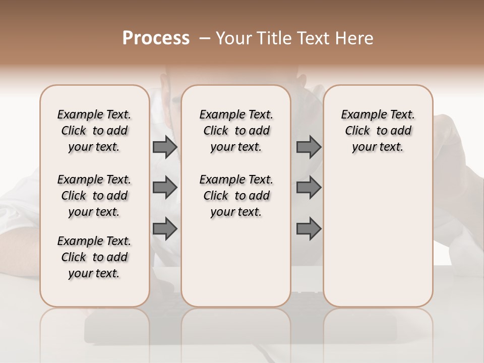 Man Magnification Information PowerPoint Template