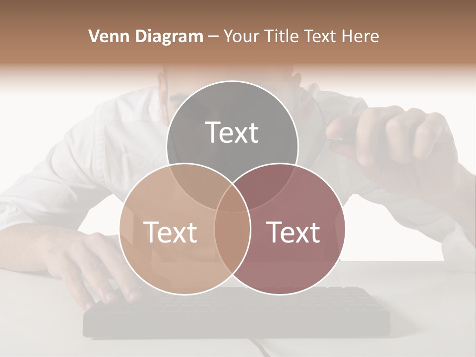 Man Magnification Information PowerPoint Template