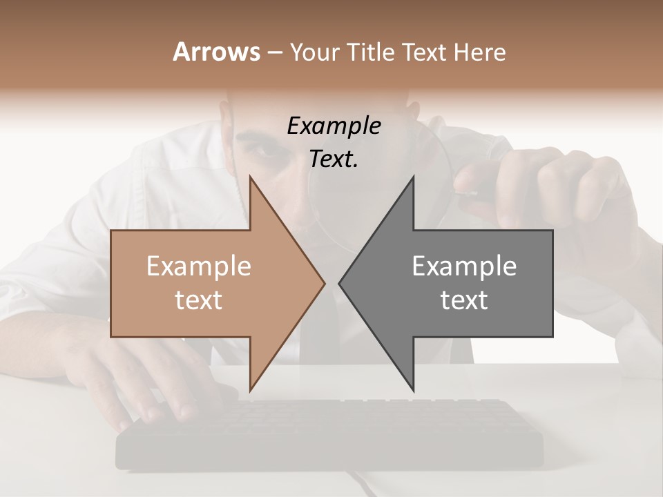Man Magnification Information PowerPoint Template
