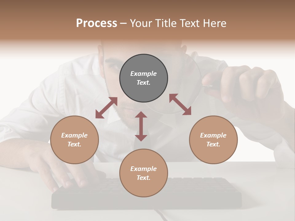 Man Magnification Information PowerPoint Template