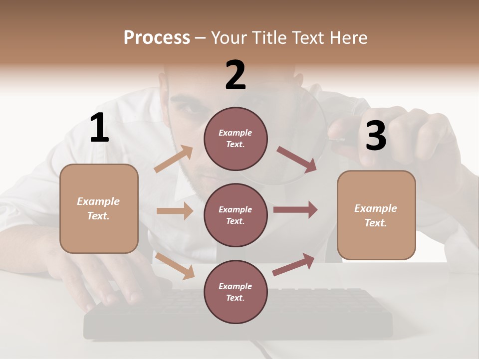 Man Magnification Information PowerPoint Template